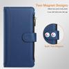 SEHEYA Folio Case for Samsung Galaxy M32 4G / M22 4G, PU Leather, Adjustable Crossbody Strap, Card Slots, Dark Blue view 3