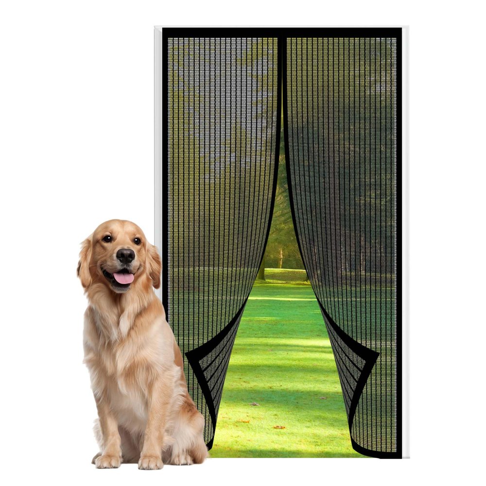 Magnetic Screen Door for Balcony and Patio Doors, 68 x 229 cm, Black