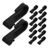 20 Small Black Plastic Mesh Hooks for Doors and Cabinets view 1