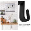 20 Small Black Plastic Mesh Hooks for Doors and Cabinets view 3
