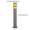 Stainless Steel Parking Barrier, Night-Reflective Design, Impact-Protection Bollard, Suitable for Traffic Control and Crowd Management (Yellow, 4 pcs, 7.6 × 75 cm/3 × 35 in) view 2