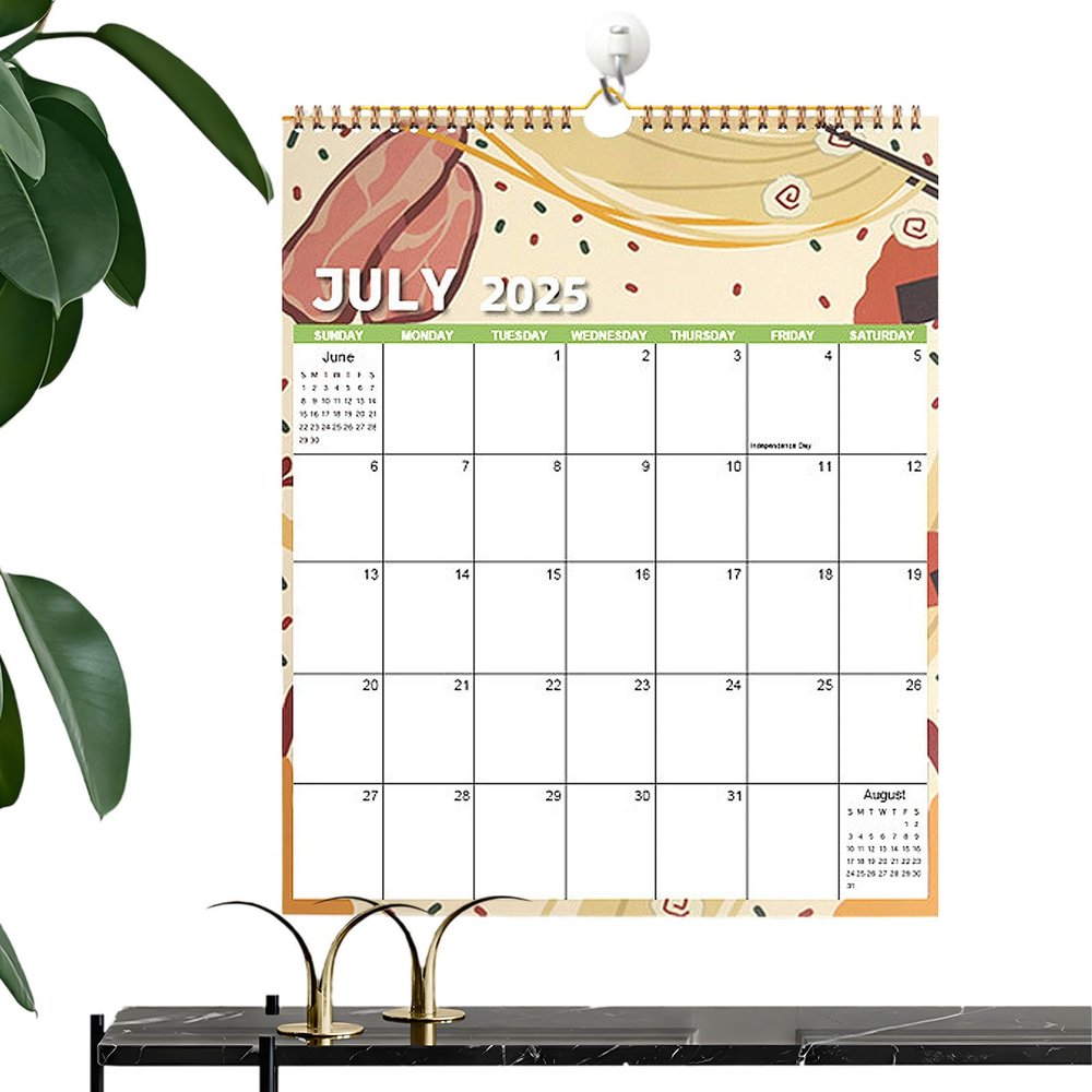 2025–2026 Wall Calendar, July 2025–December 2026, Twin-Wire Binding