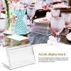 SOIMISS 40-Pack L-Shaped Acrylic Card Stands, Clear, with Protective Film view 2