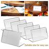 SOIMISS 40-Pack L-Shaped Acrylic Card Stands, Clear, with Protective Film view 3