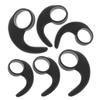 6-Piece Silicone Earphone Clip Hooks, Black view 1