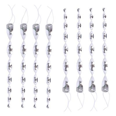 FUNOMOCYA 8-Pack Spiral Reflective Plastic Bird Deterrent Rods for Balconies and Windows