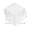 Abaodam 10-Piece Transparent Square Acrylic Display Boxes, 130 ml, with Lids view 2