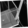 Abaodam 10-Piece Transparent Square Acrylic Display Boxes, 130 ml, with Lids view 3