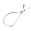 Tofficu White Bodhi Beaded Phone Strap, Chinese Style view 1