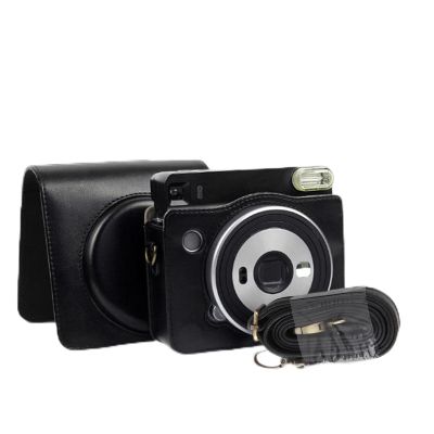 Tnfeeon Stylish and Durable PU Leather Camera Bag for SQ6, Shoulder Bag, Black