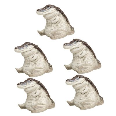 TOYANDONA 5-Piece Small Alligator Decorative Figurine Set