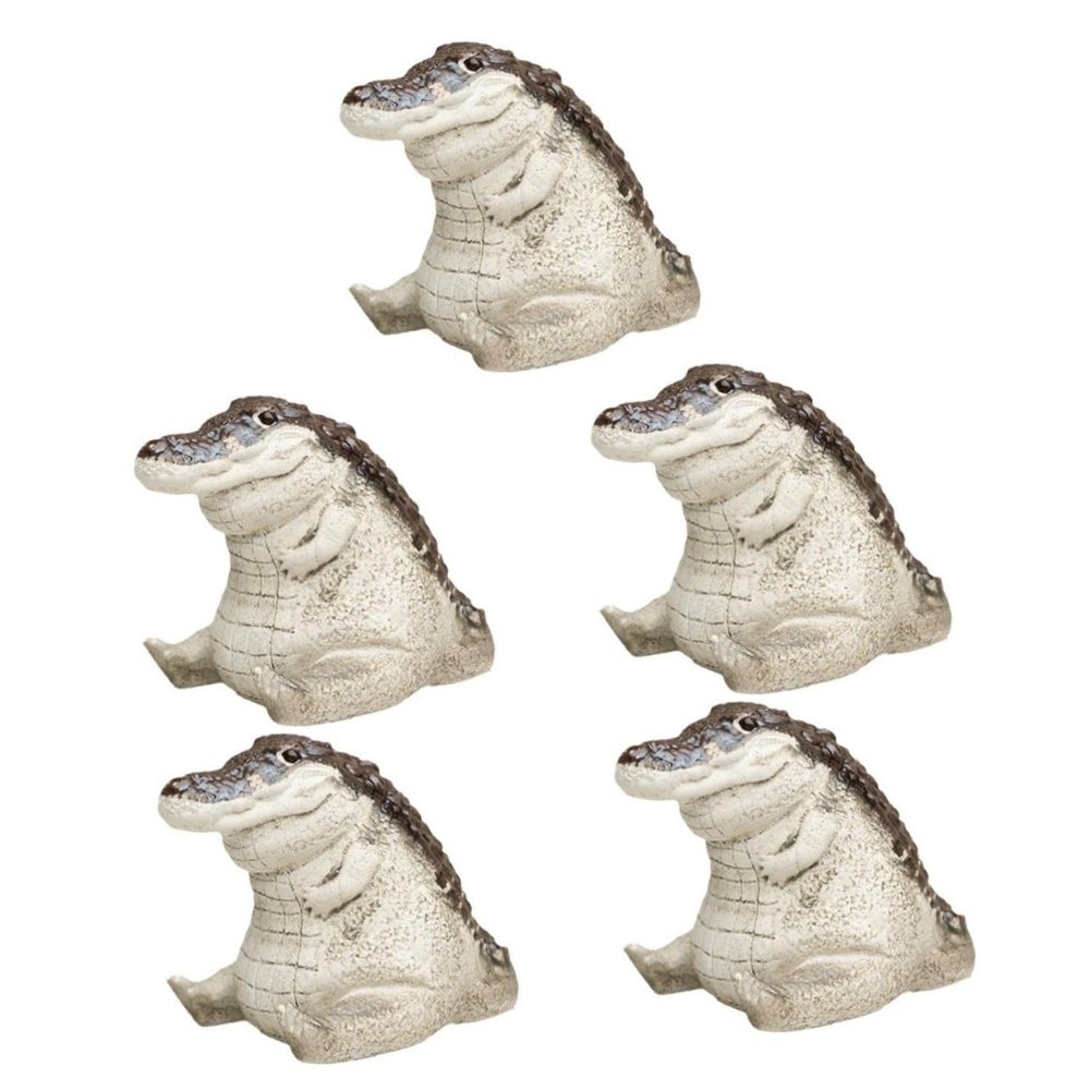 TOYANDONA 5-Piece Small Alligator Decorative Figurine Set
