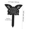 BESPORTBLE Butterfly Grave Stake Memorial Plaques, 2-Piece Set, Black Acrylic view 2