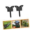 BESPORTBLE Butterfly Grave Stake Memorial Plaques, 2-Piece Set, Black Acrylic view 3