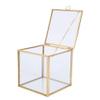 KIMISS Gold-Edged Geometric Glass Planter for Succulents view 2