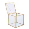 KIMISS Gold-Edged Geometric Glass Planter for Succulents view 3