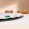 Dijateman Round Lazy Susan for Dining Table, 90 cm, Heavy-Duty Rotating Serving Tray, Matte Gray view 3
