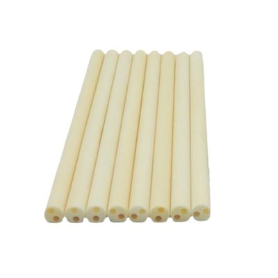Alumina Ceramic Tube with Two Holes, 18 mm OD, Machinable, for Industrial Applications (4 x 1.2 x 250 mm)