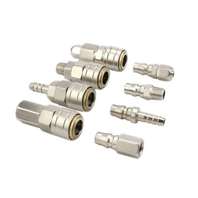 C-Type Pneumatic Quick Coupling, Self-Locking Hose Connector for Air Compressors and Pumps, One-Hand Operation (SM Series, 40 EU)