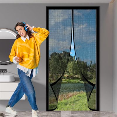 Magnetic Screen Door 200 x 226 cm, Black