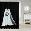 Homemissing Cute Ghost Shower Curtain, 240 x 260 cm, Kids' Halloween Theme view 2