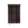 Wooden Venetian Blind, Privacy and Sun Protection, Easy Installation, Black, 105 x 130 cm / 3.4 x 4.2 ft view 1
