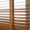 Wooden Venetian Blind, Privacy and Sun Protection, Easy Installation, Black, 105 x 130 cm / 3.4 x 4.2 ft view 3