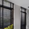 Wooden Venetian Blind, Privacy and Sun Protection, Easy Installation, Black, 105 x 130 cm / 3.4 x 4.2 ft view 4