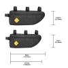 XUWEWI Waterproof Triangular Bike Frame Bag, Black, M view 2