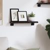 YUOTYRKTEJRSG Dark Brown Solid Oak Floating Wall Shelf 40 x 10 x 2 cm view 3