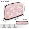 Miaozhen Large-Capacity Standing Pencil Case, White Rainbow Unicorn view 3