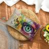 Outdoor Pillow Covers, Set of 2, 70 x 90 cm, Eye Butterfly Pattern, Waterproof Linen view 4