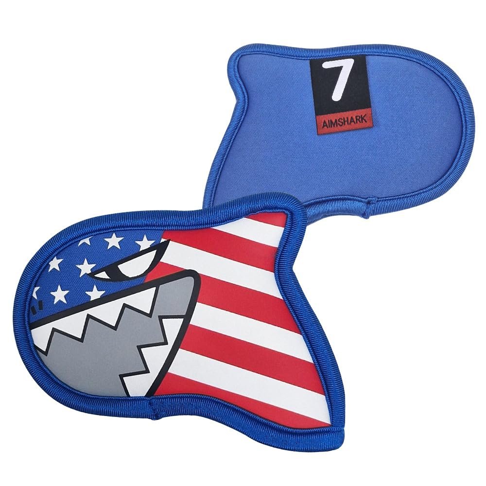 AIMSHARK USA Limited Edition Iron Headcovers, 9-Piece Set