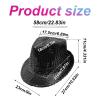 FUIPVGI 2-Pack Sequin Glitter Hats, Black view 2