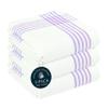 HEIRLOOM COMFORT Lavender and White Kitchen Towels, 3-Pack, 16 x 26 in, 100% Cotton, Waffle Weave view 1