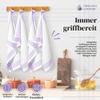 HEIRLOOM COMFORT Lavender and White Kitchen Towels, 3-Pack, 16 x 26 in, 100% Cotton, Waffle Weave view 2