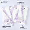 HEIRLOOM COMFORT Lavender and White Kitchen Towels, 3-Pack, 16 x 26 in, 100% Cotton, Waffle Weave view 4