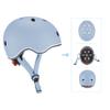 GLOBBER GO-UP Lights Helmet – Kids’ Protective Helmet, XXS/XS 45–51 cm, Adjustable, LED Rear Light, Blueberry view 3