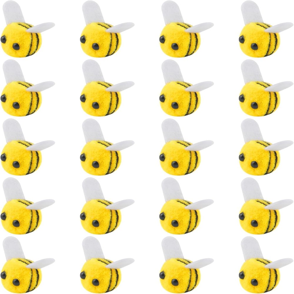 Voarge 20-Piece Felt Bee Decorations for DIY Crafts