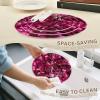 siphylline 3-Tier Round Acrylic Cupcake Stand, Geometric Texture, Wine/Magenta view 4