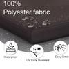 AZMAHT Outdoor Bench Cushion, UV-Resistant Polyester, Removable Zipper Cover, Black, 70 x 40 x 5 cm view 4