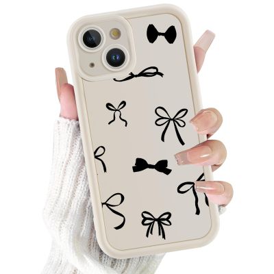 Phoona iPhone 13 Mini Case, 5.4-inch, Beige Aesthetic Pattern, Soft TPU Silicone Protective Cover