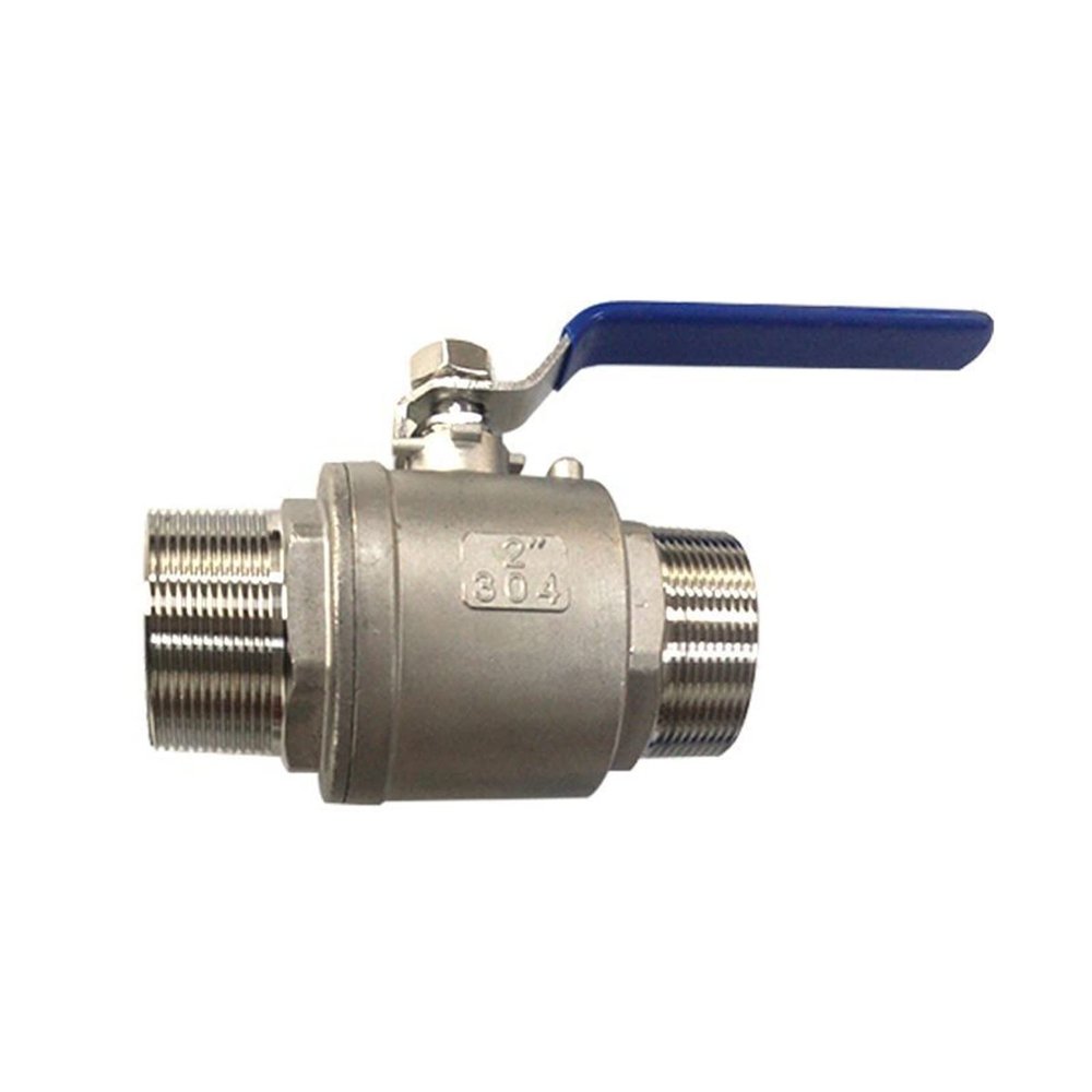 SSDXFJZR Stainless Steel Two-Piece Ball Valve with Male Thread, 1/2" to 2" (0.5 Inch)