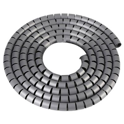 Spiral Cable Management Sleeve, 1 m, Gray, 32 mm Inner Diameter