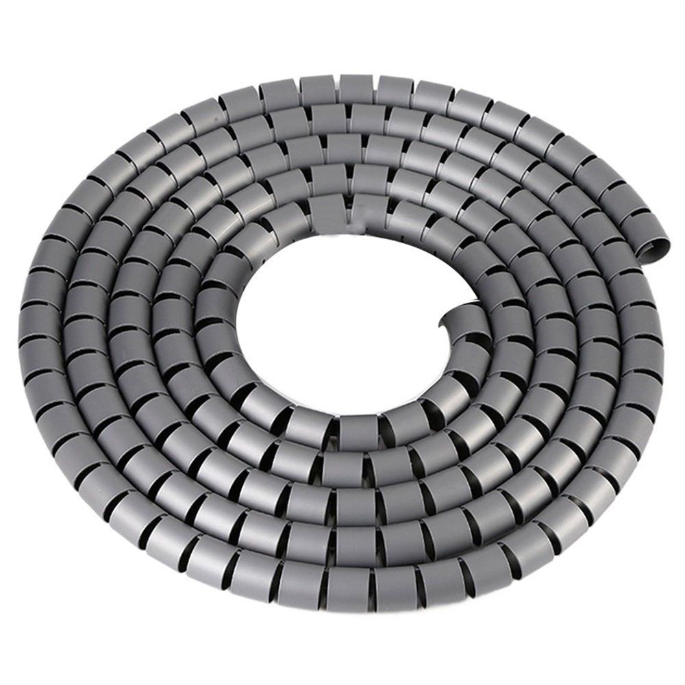 Spiral Cable Management Sleeve, 1 m, Gray, 32 mm Inner Diameter