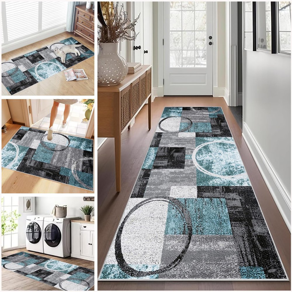 Long Hallway Runner Rug, Vintage, Non-Slip, Washable, 40 x 400 cm