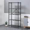 Kitchen Cart with Wheels, 3/4/5 Tiers, Black, 72 x 34 x 160 cm view 1