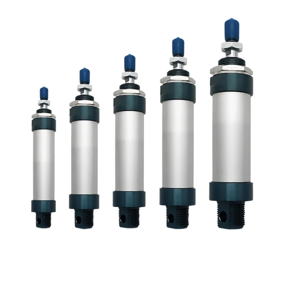 Double Pneumatic Air Cylinder, 16 mm Bore, 25/50/75/100/200 mm Stroke, Single Lever, 1 Piece (175 mm Stroke)