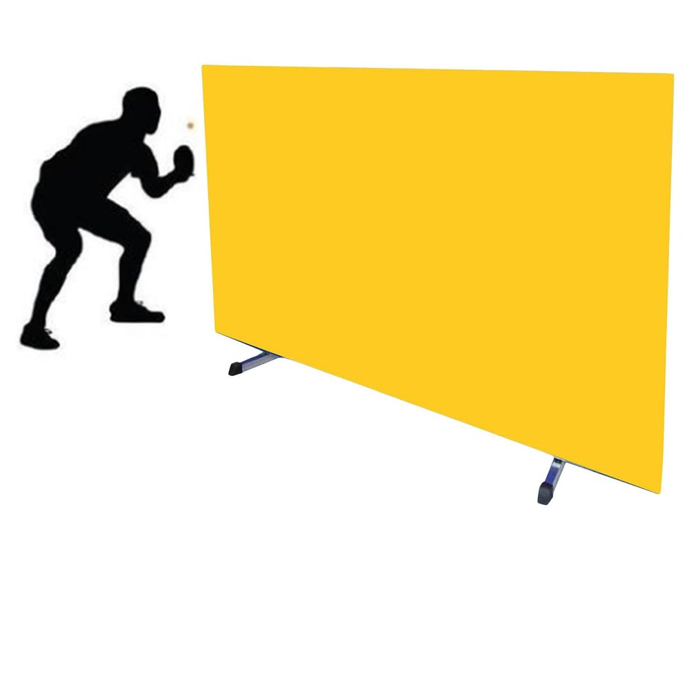 Reusable Table Tennis Barrier, Yellow, 140 x 75 cm, 1 Piece