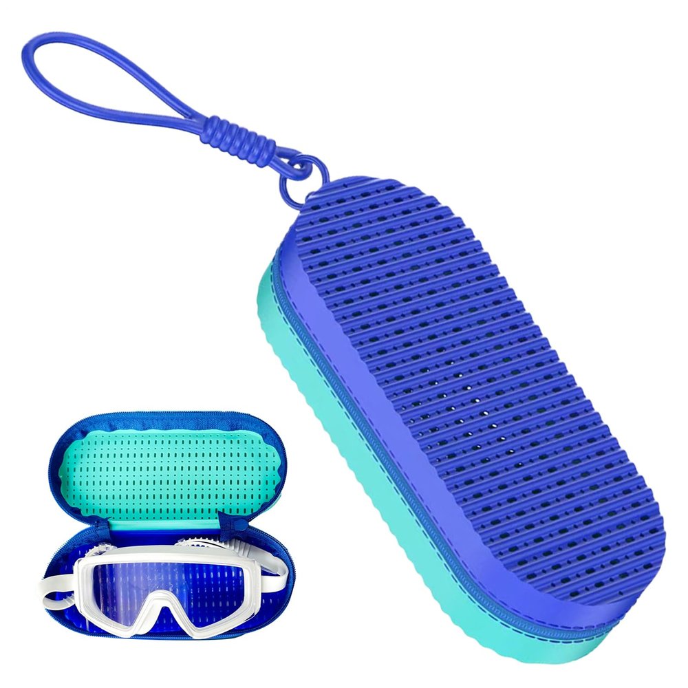 Dreuhuing Swimming Goggles Case, Zipper Box with Drainage Holes